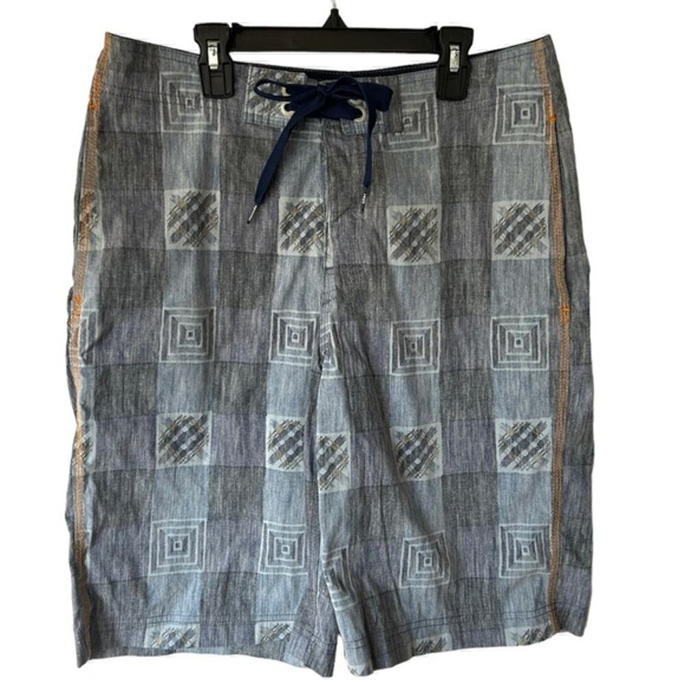 Reyn Spooner Blue/Grey Board Shorts - 30 - Picture 2 of 7